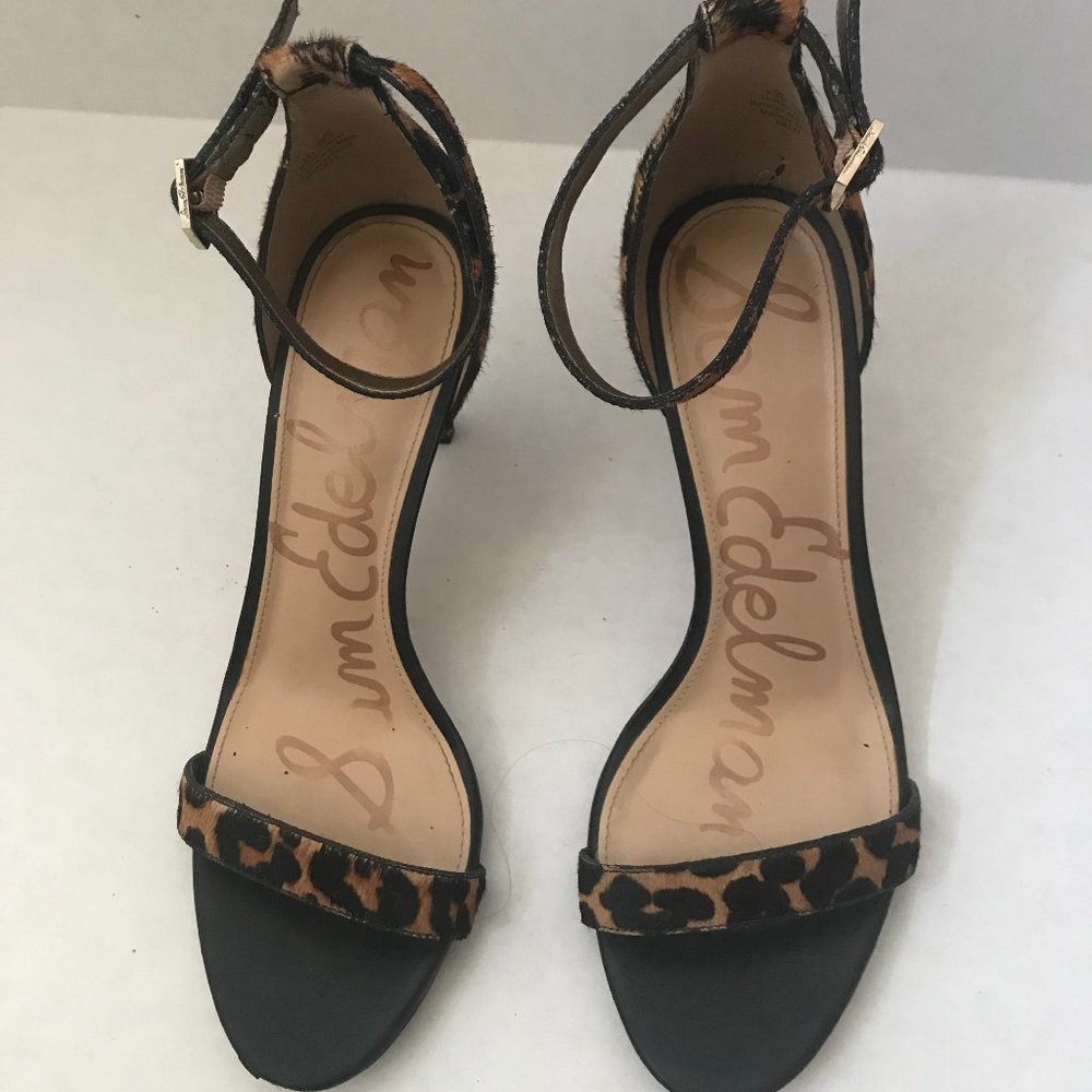 Sam Edelman 'Patti' Ankle Strap Sandal, Leopard